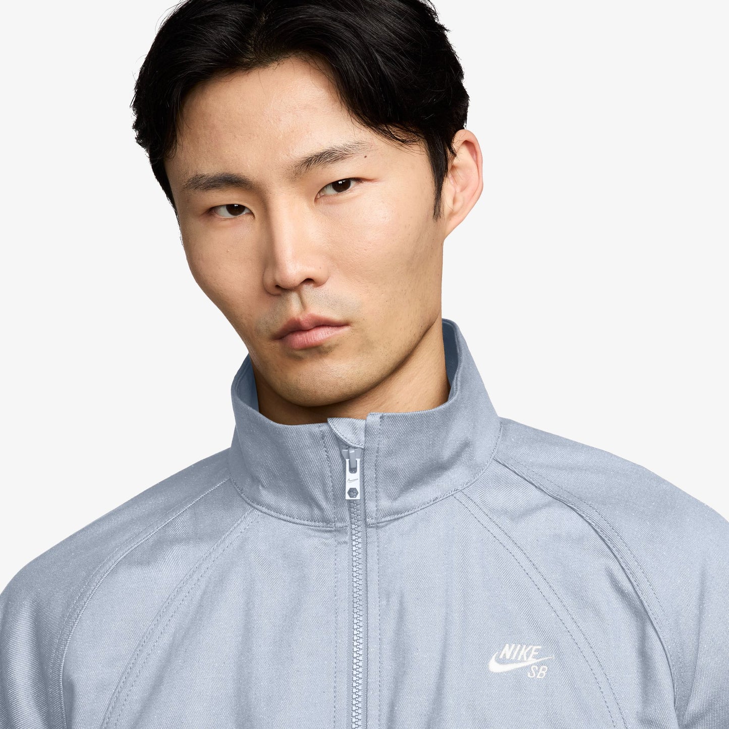 Denim Full-Zip Track Jacket