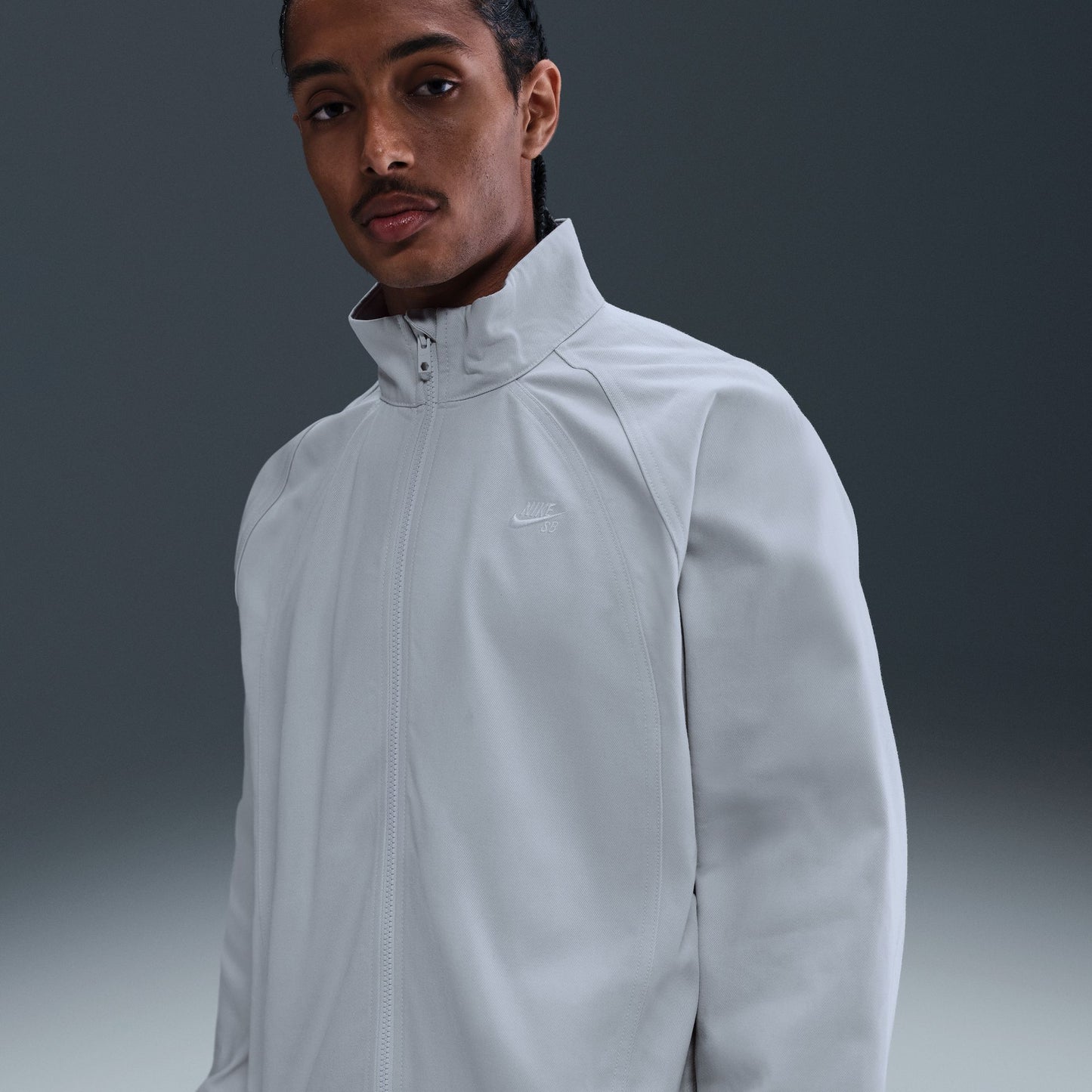Denim Full-Zip Track Jacket