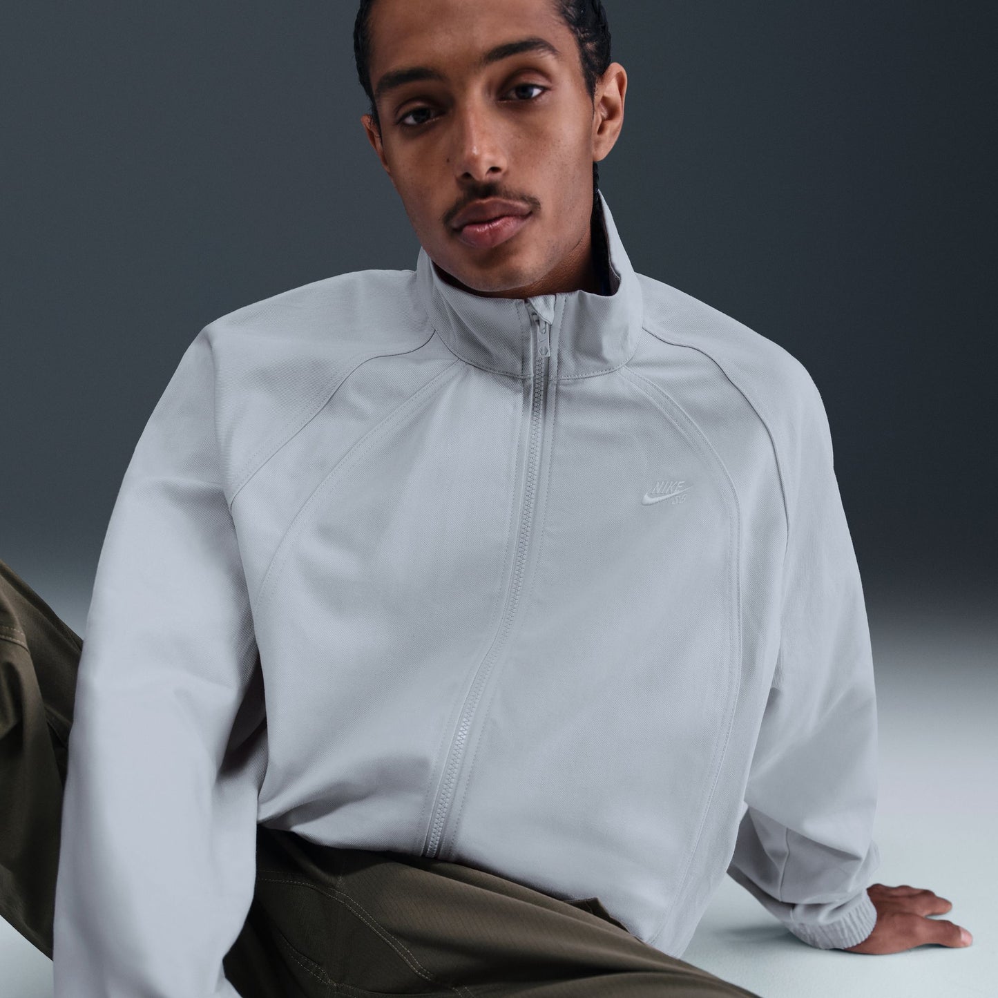 Denim Full-Zip Track Jacket