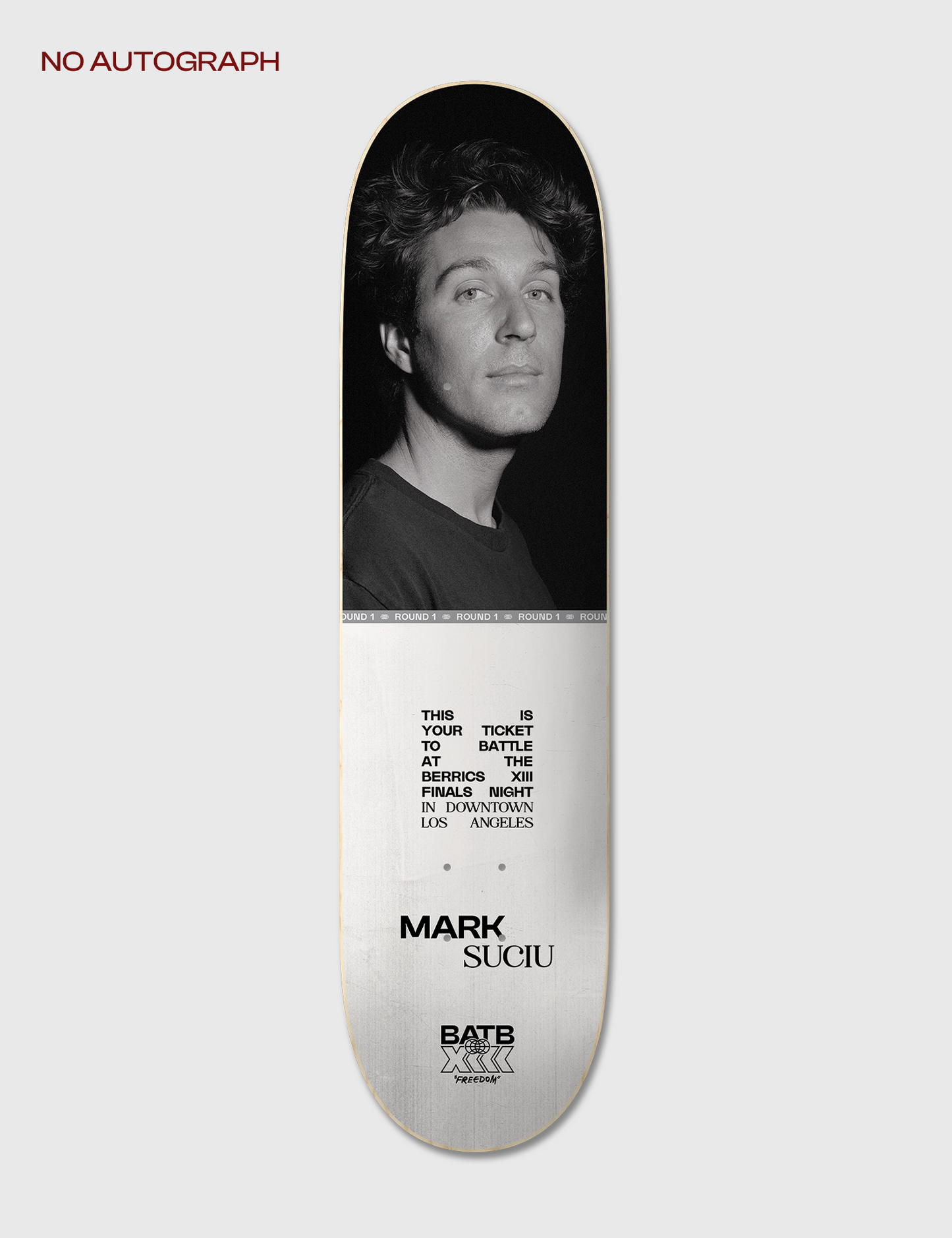 Autographed Mark Suciu Round 1 | BATB 13 Ticket Deck + Tee