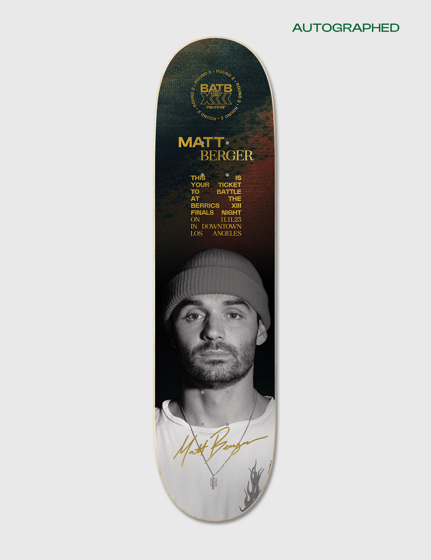 Autographed Matt Berger Round 2 | BATB 13 Ticket Bundle