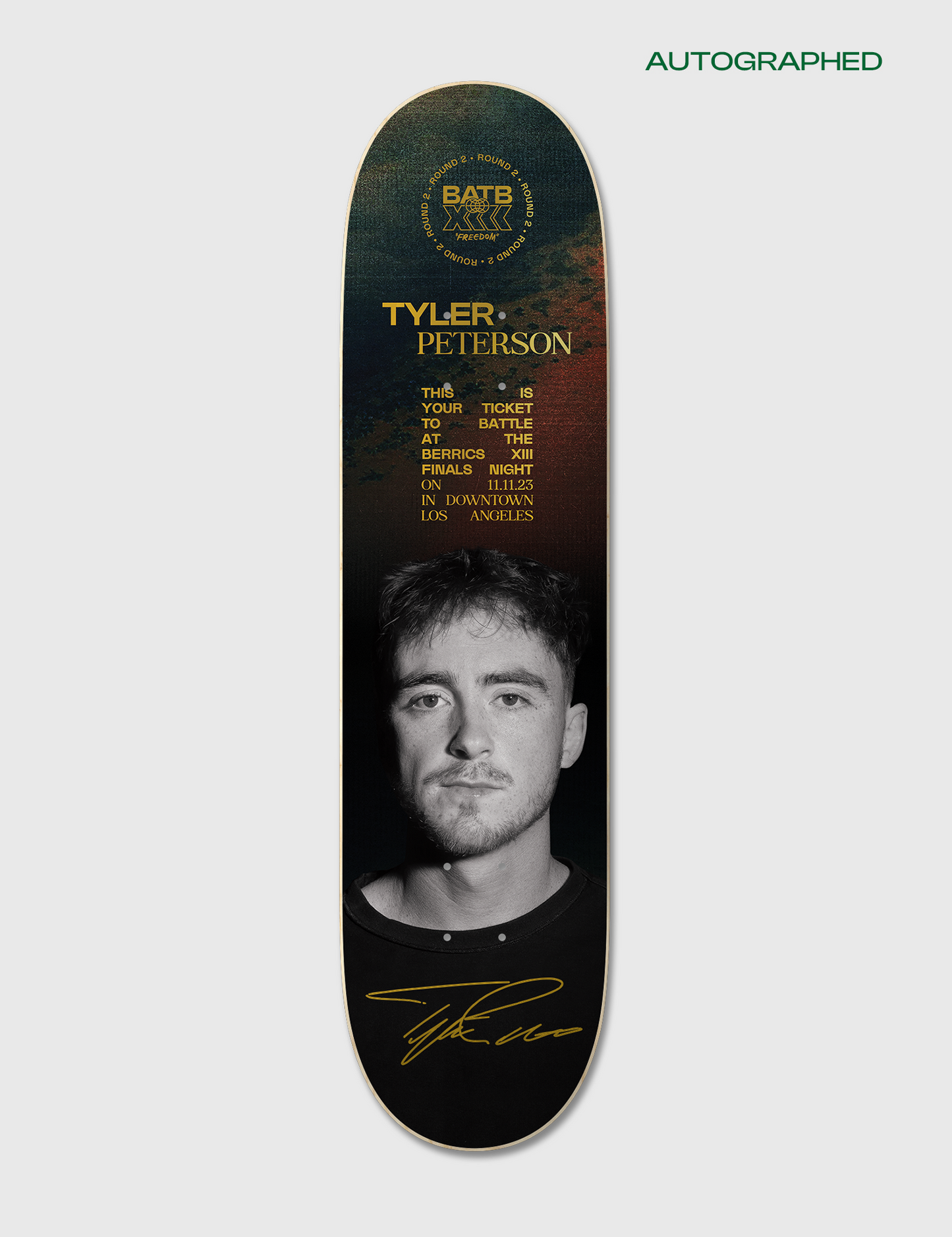 Autographed Tyler Peterson Round 2 | BATB 13 Ticket Bundle