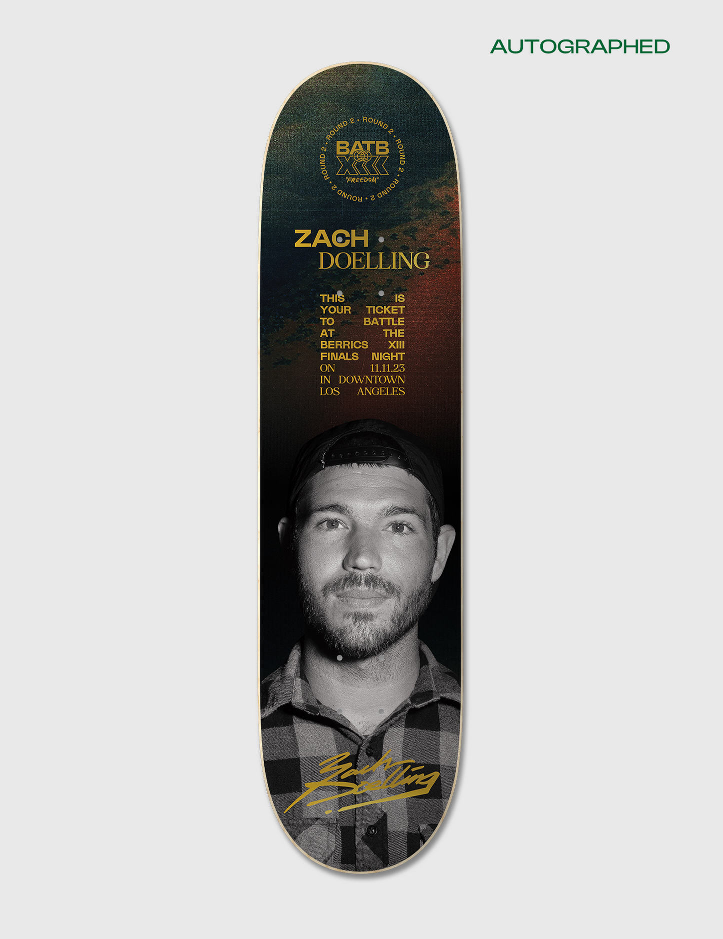 Autographed Zach Doelling Round 2 | BATB 13 Ticket Bundle