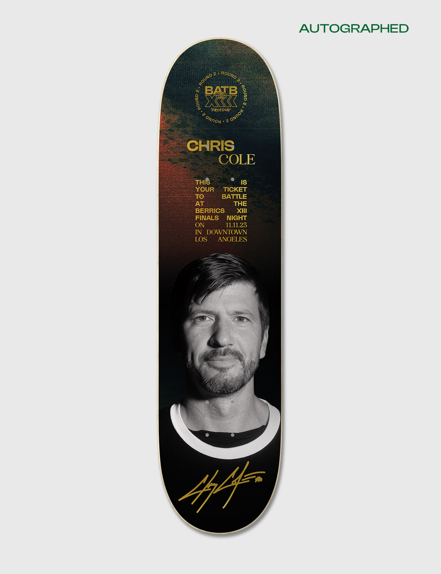 Autographed Chris Cole Round 2 | BATB 13 Ticket Bundle