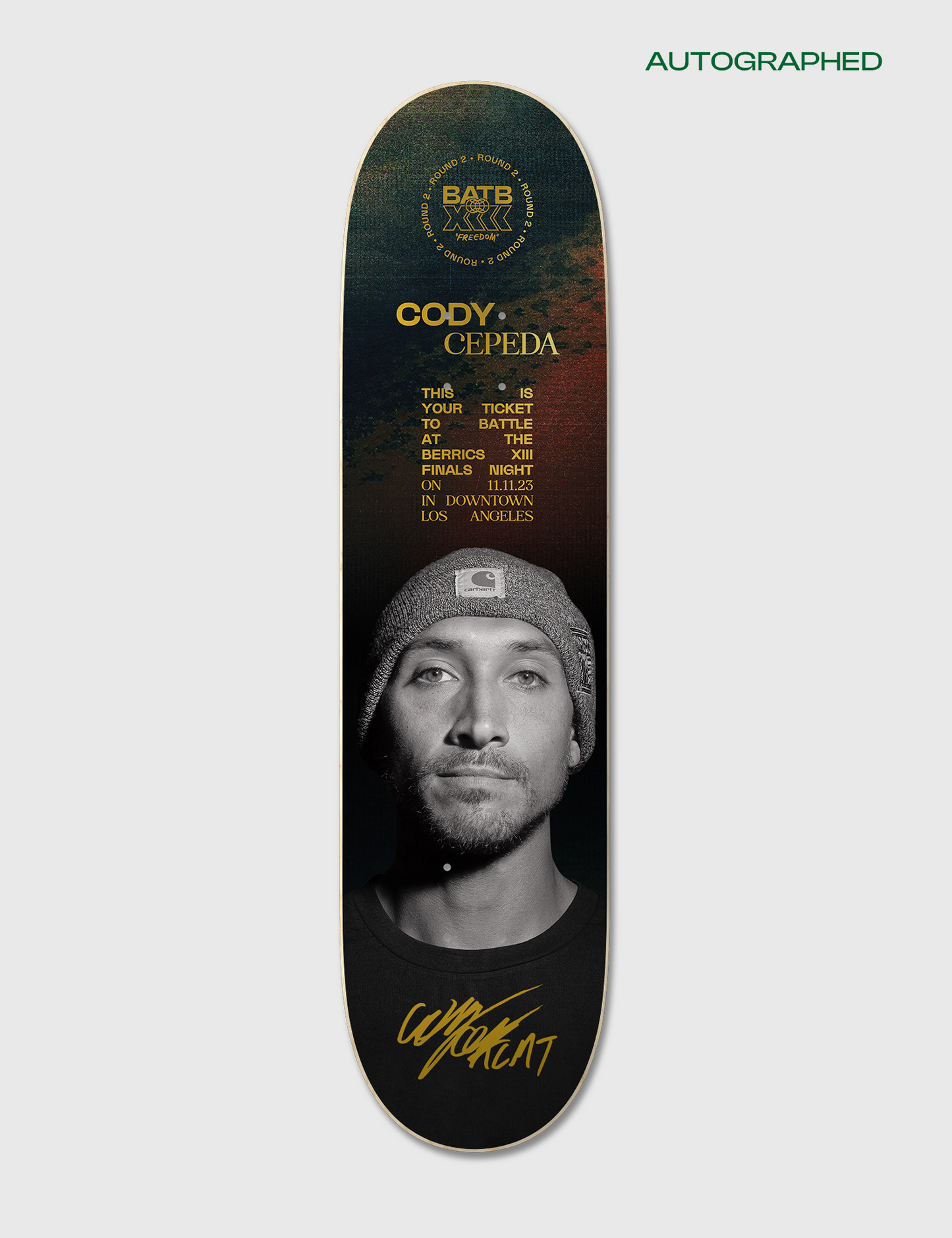 Autographed Cody Cepeda Round 2 | BATB 13 Ticket Bundle