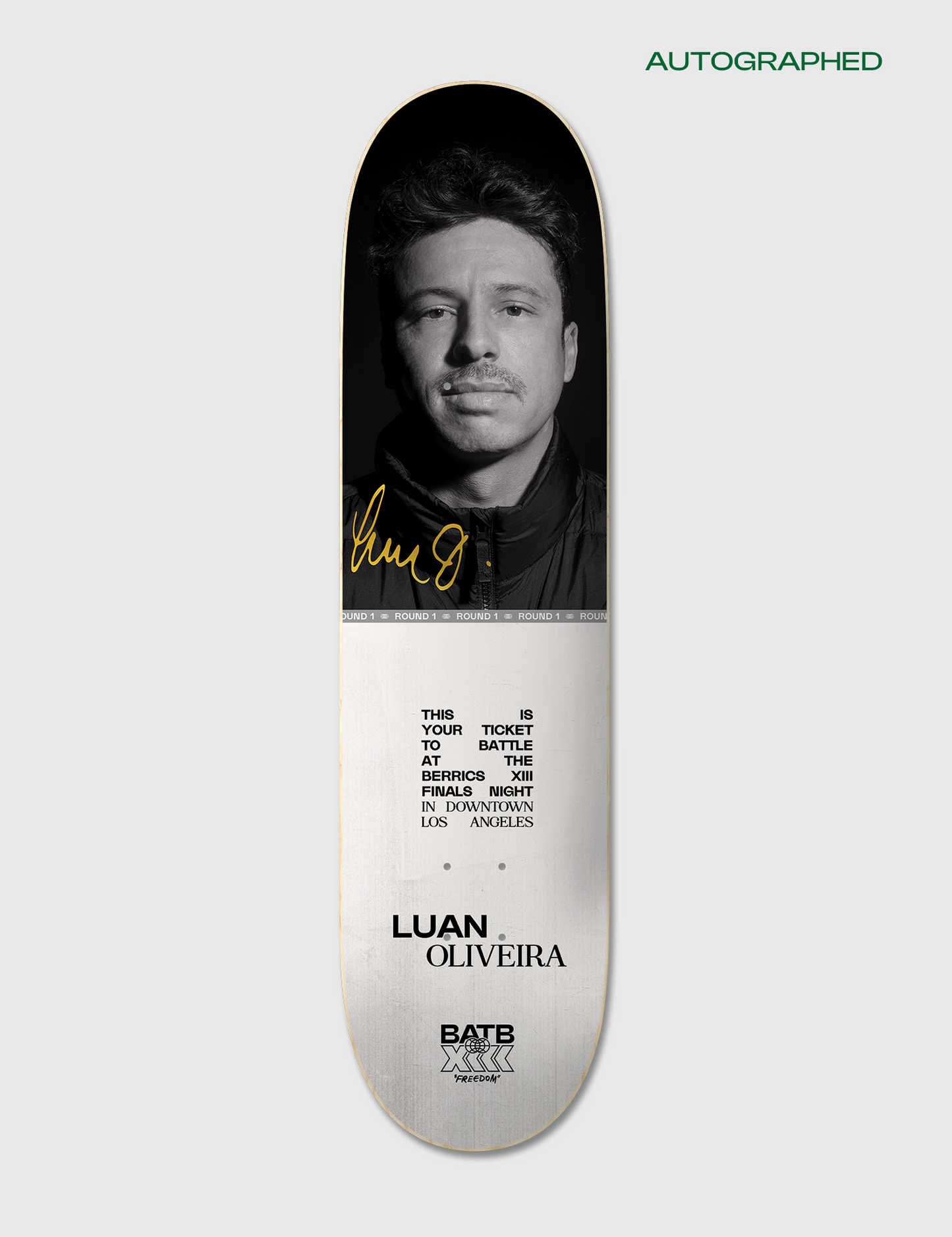 Autographed Luan Oliveira Round 1 | BATB 13 Ticket + Deck + Tee