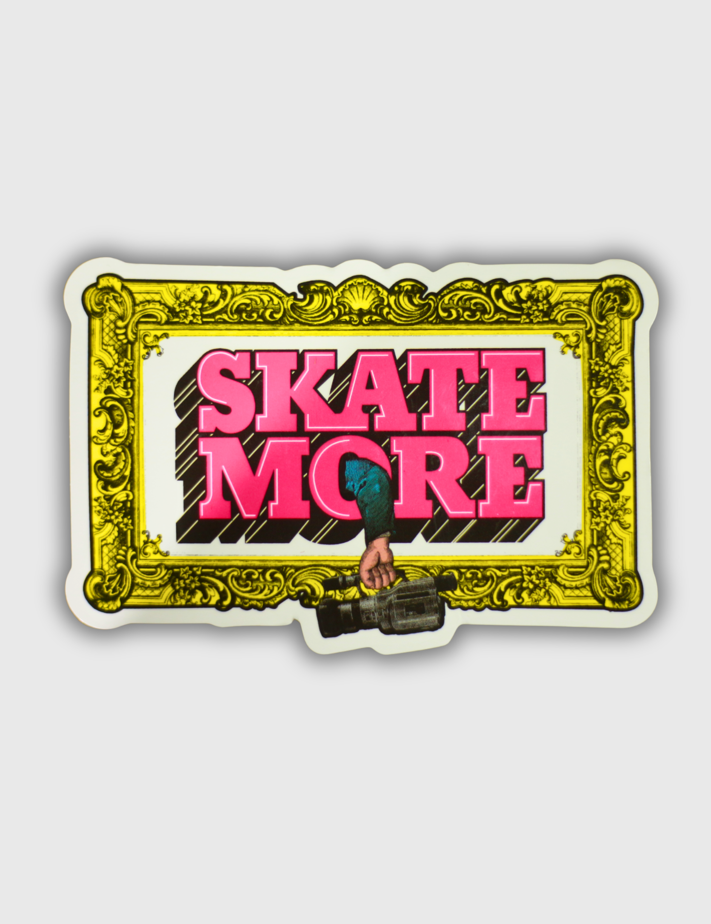 Exclusive die-cut DVS Skate More frame sticker included with every deck