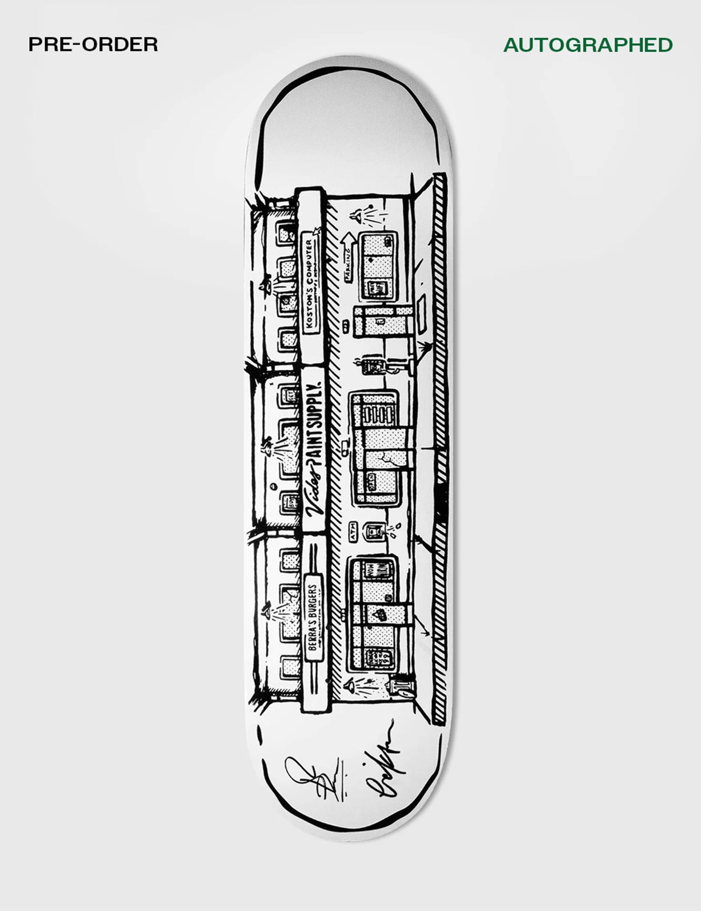 Autographed Eric Koston & Steve Berra | Joshua Vides Berrics Mural Deck