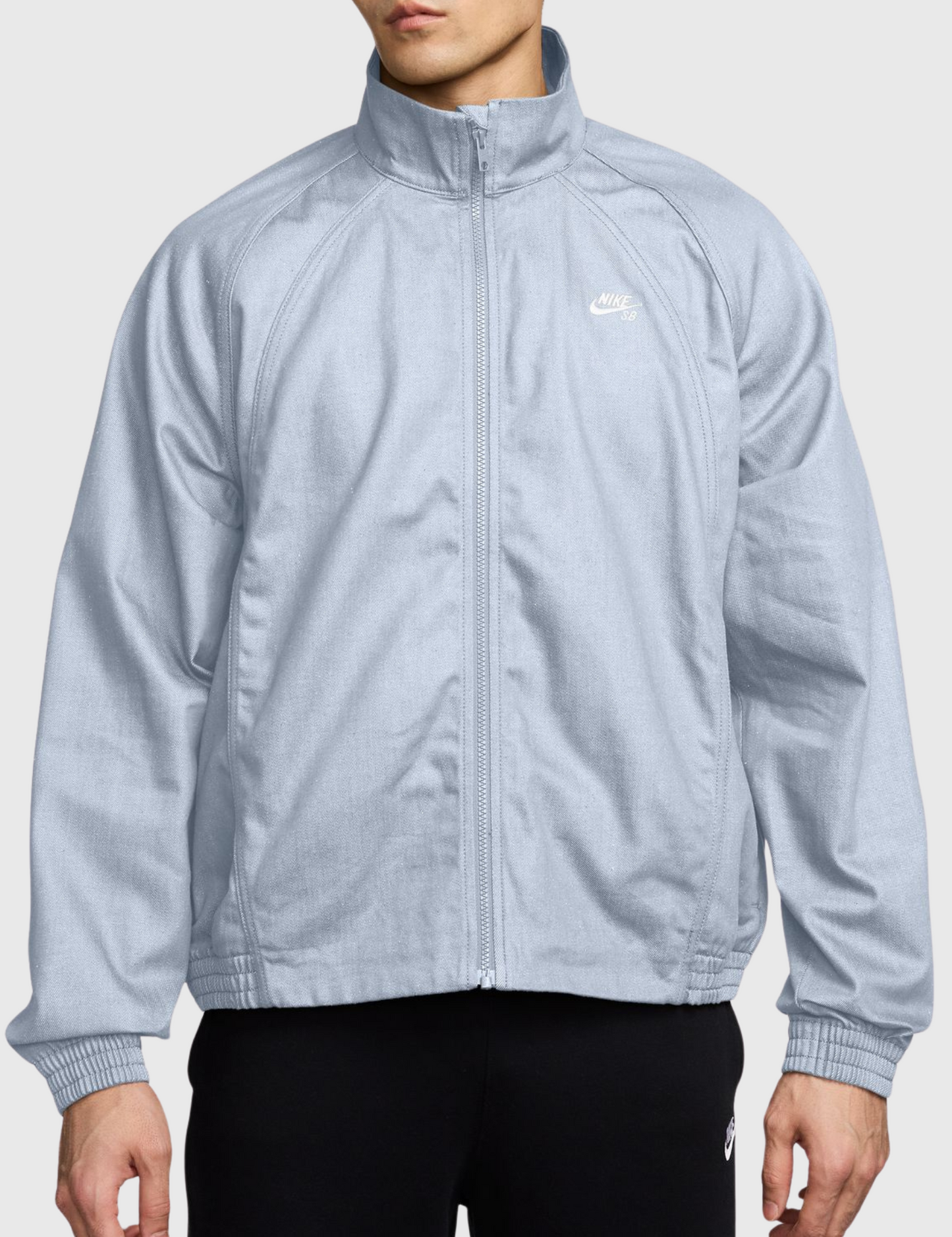 Denim Full-Zip Track Jacket