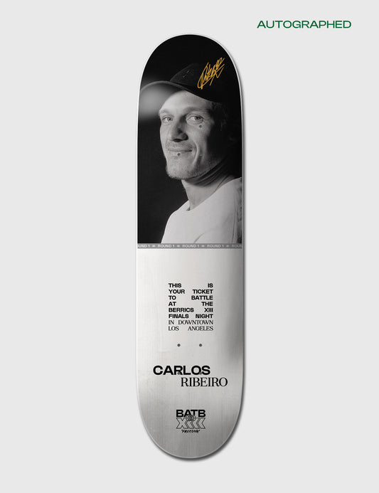 Autographed Carlos Ribeiro Round 1 | BATB 13 Ticket Deck + Tee