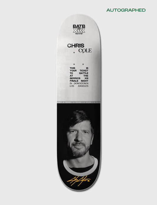 Autographed Chris Cole Round 1 | BATB 13 Ticket Deck + Tee