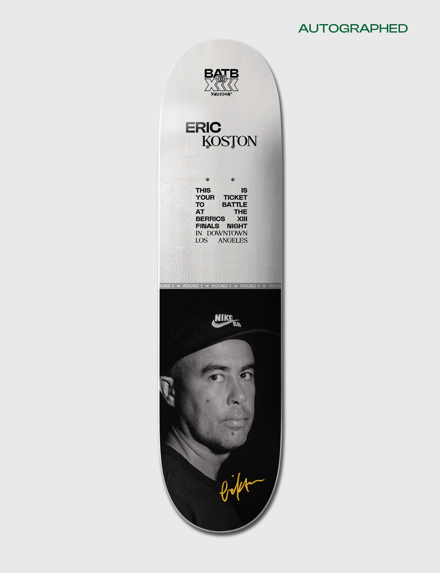 Eric Koston Do a Kickflip デッキ サイン入り Eric Koston Do a Kickflip デッキ サイン入りΩ