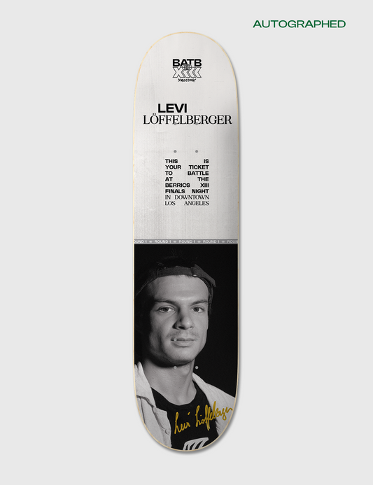 Autographed Levi Loffelberger Round 1 | BATB 13 Ticket Deck + Tee