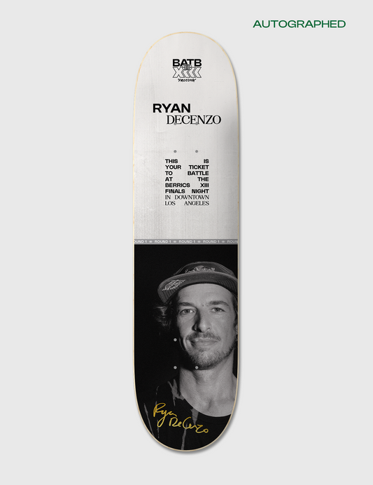 Autographed Ryan Decenzo Round 1 | BATB 13 Ticket Deck + Tee
