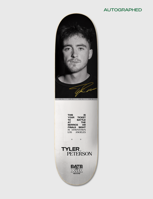 Autographed Tyler Peterson Round 1 | BATB 13 Ticket + Deck + Tee