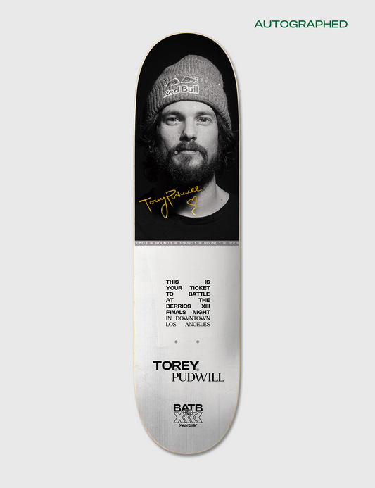 Autographed Torey Pudwill Round 1 | BATB 13 Ticket + Deck + Tee