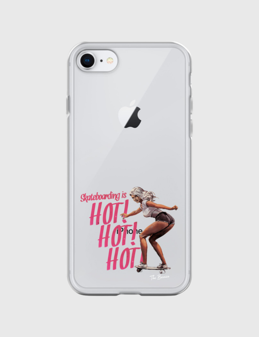 "Skateboarding Is Hot Hot Hot" Clear Case - iPhone