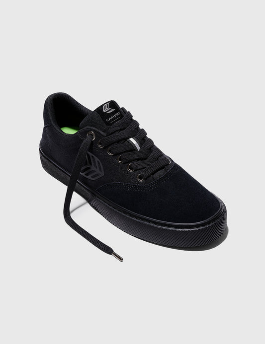 Skatepark of Tampa NAIOCA PRO All Black Suede and Canvas Black Logo Sneaker Women